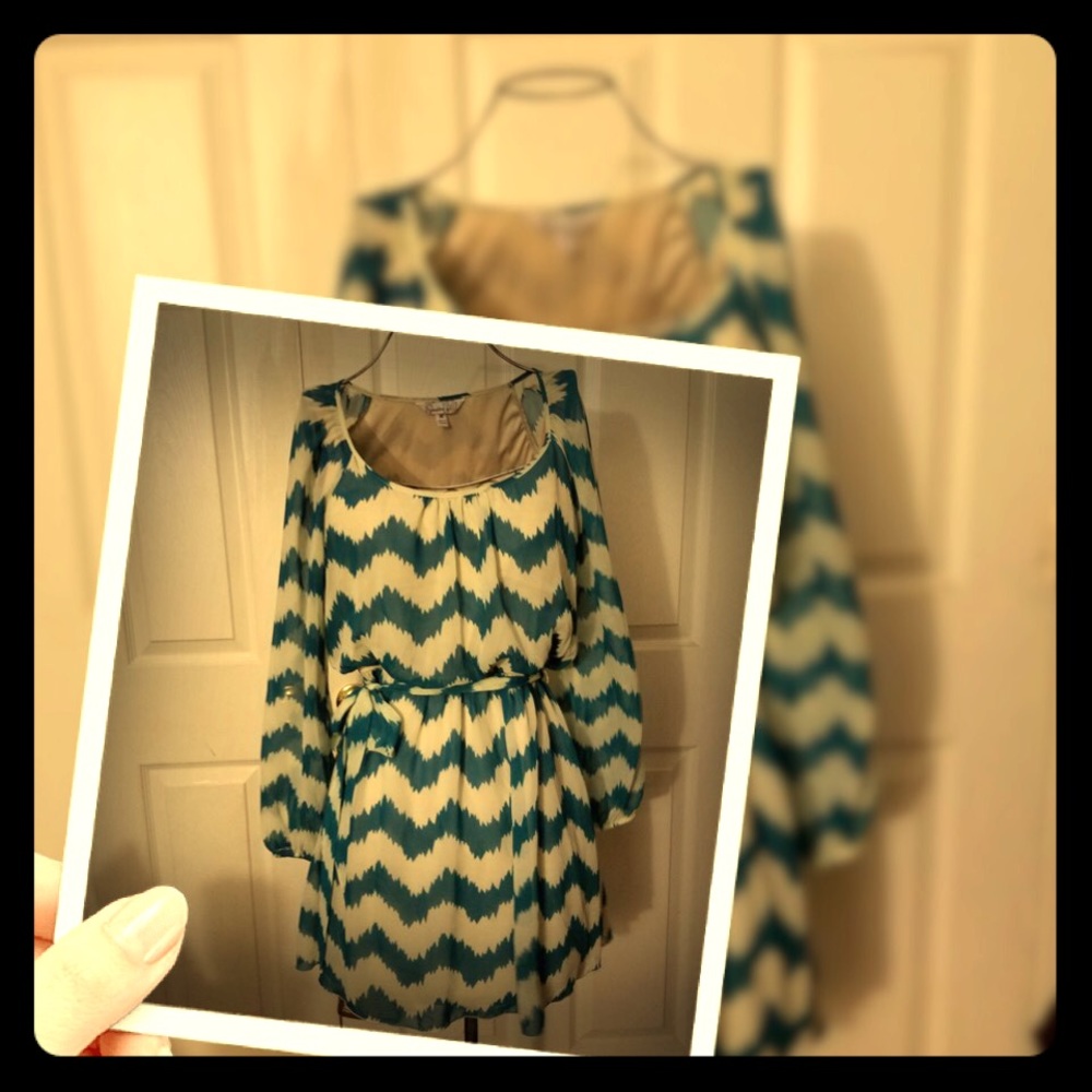 Green / Beige Dress by Speechless.